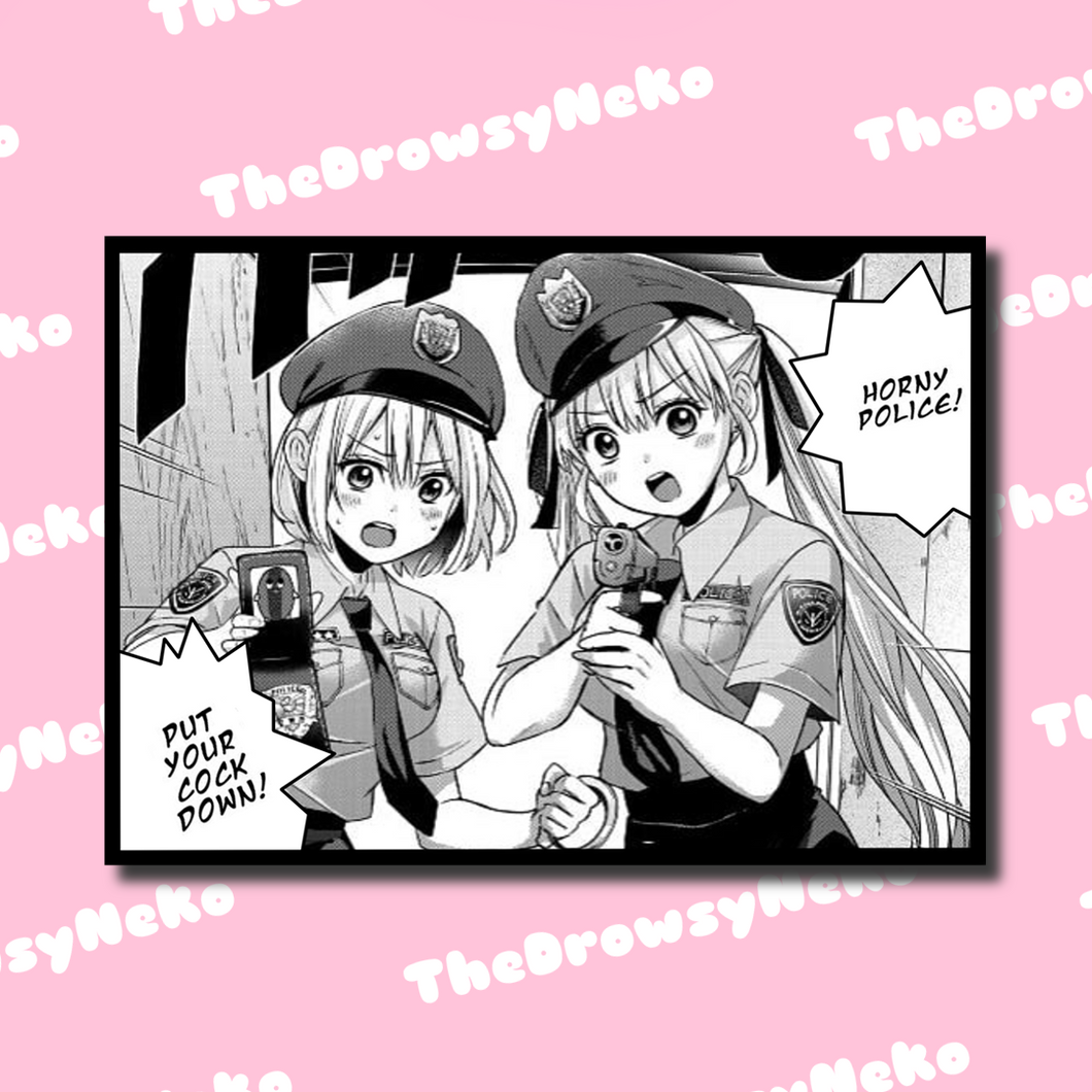 Manga Sticker Horny Police